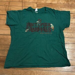 Disney Women’s Green “Don’t Feed the Animals” Jungle Navigation Co. T-shirt 3XL
